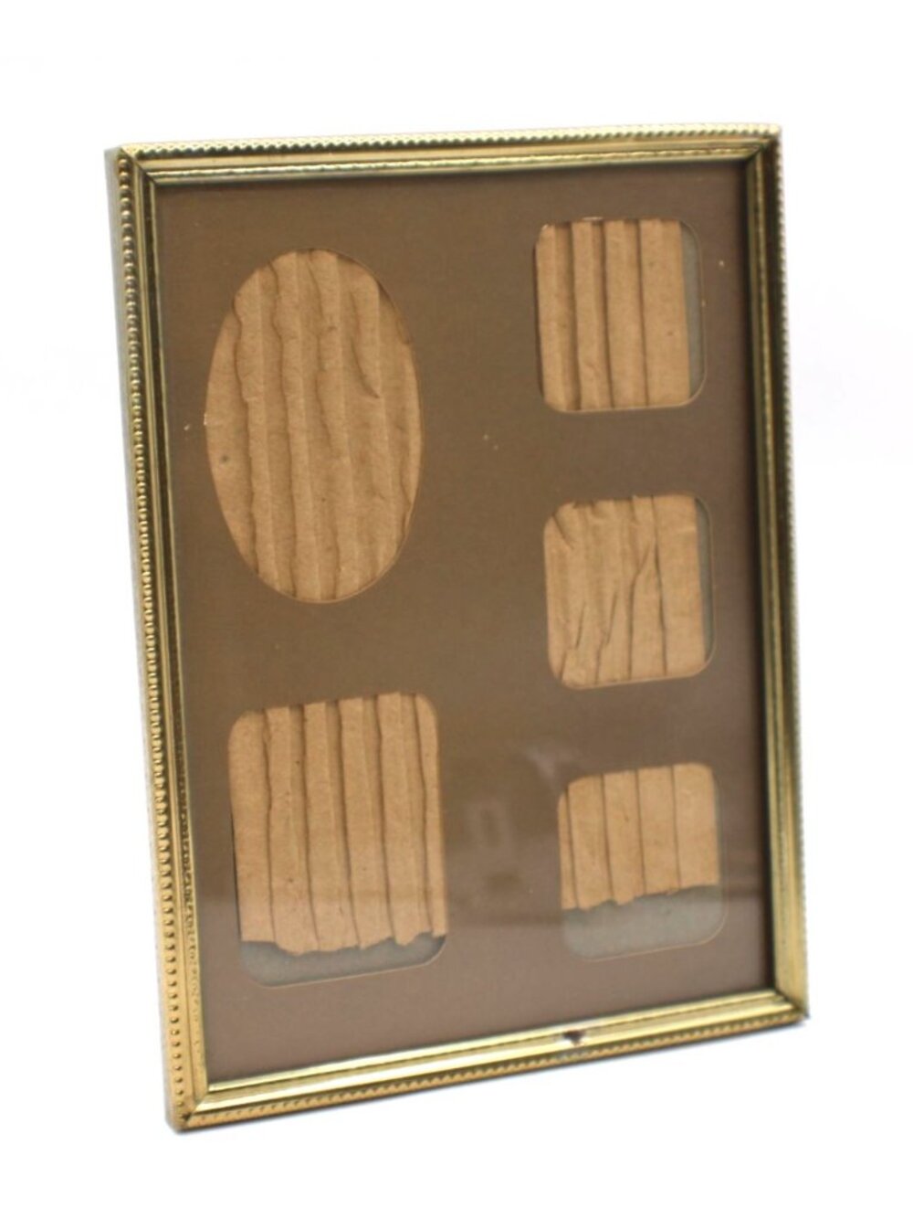 Vintage Brass Collage Picture Frame Oval Rectangle Options Tabletop Wall Display